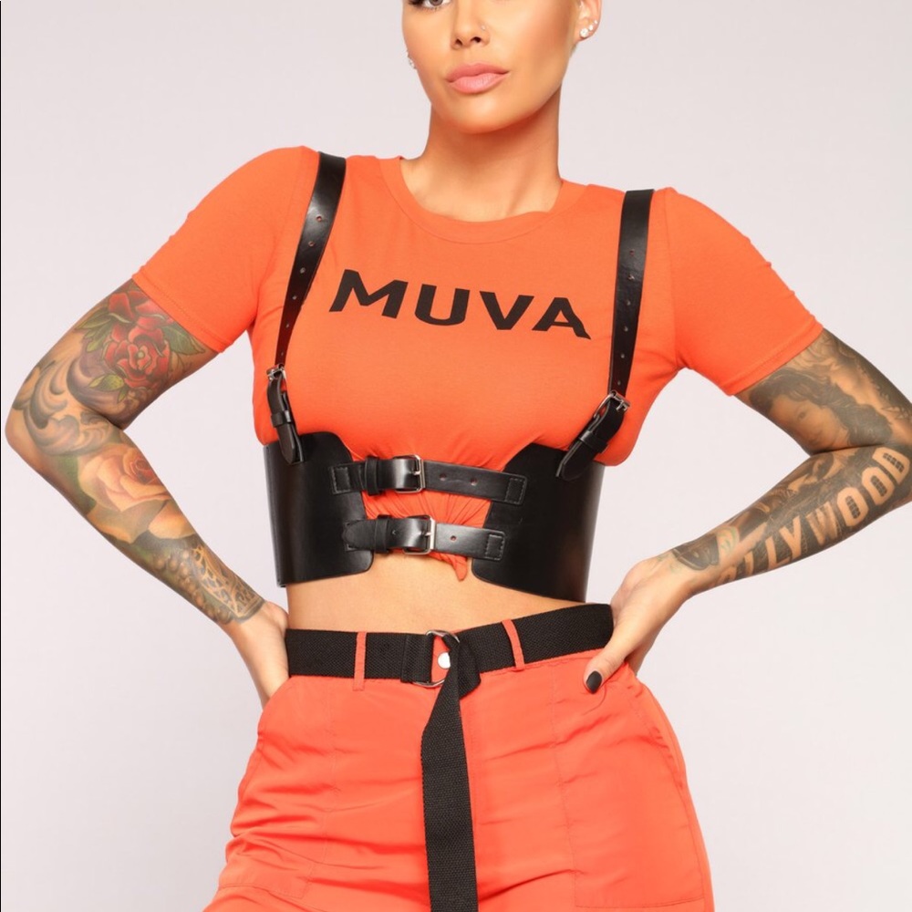 Harness and Denim pancho